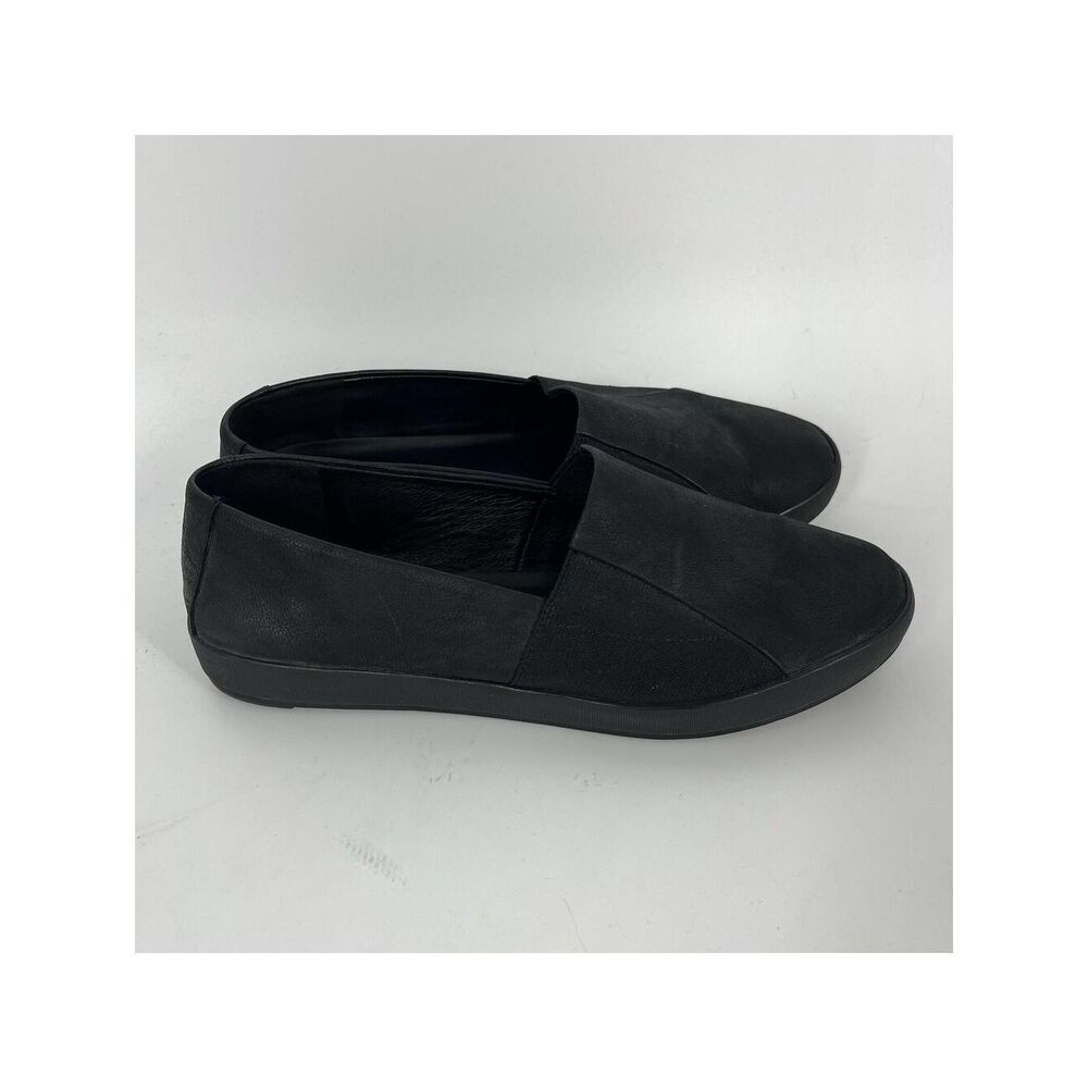 Eileen Fisher Shoes Size 8.5 Womens Black Chase Nubuck Leather Loafer Flats